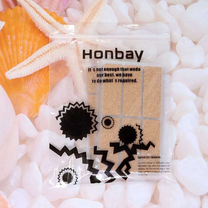 Honbay 168PCS Cork Label Stickers Removable Name Tags Sticker Wooden Self Adhesive Labels for Containers Jars Bottles or Kitchen Home Organization (2 Size) - Image 8