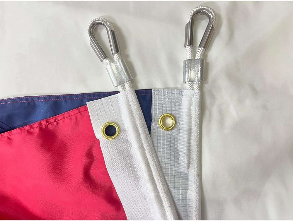 ROTERDON American Flags for Outside 15x25 FT, Embroidered Heavy Duty Large USA Flags for Outdoor High Wind, All Weather US Flag with 5 Brass Grommets and Sewn Stripes - Image 3