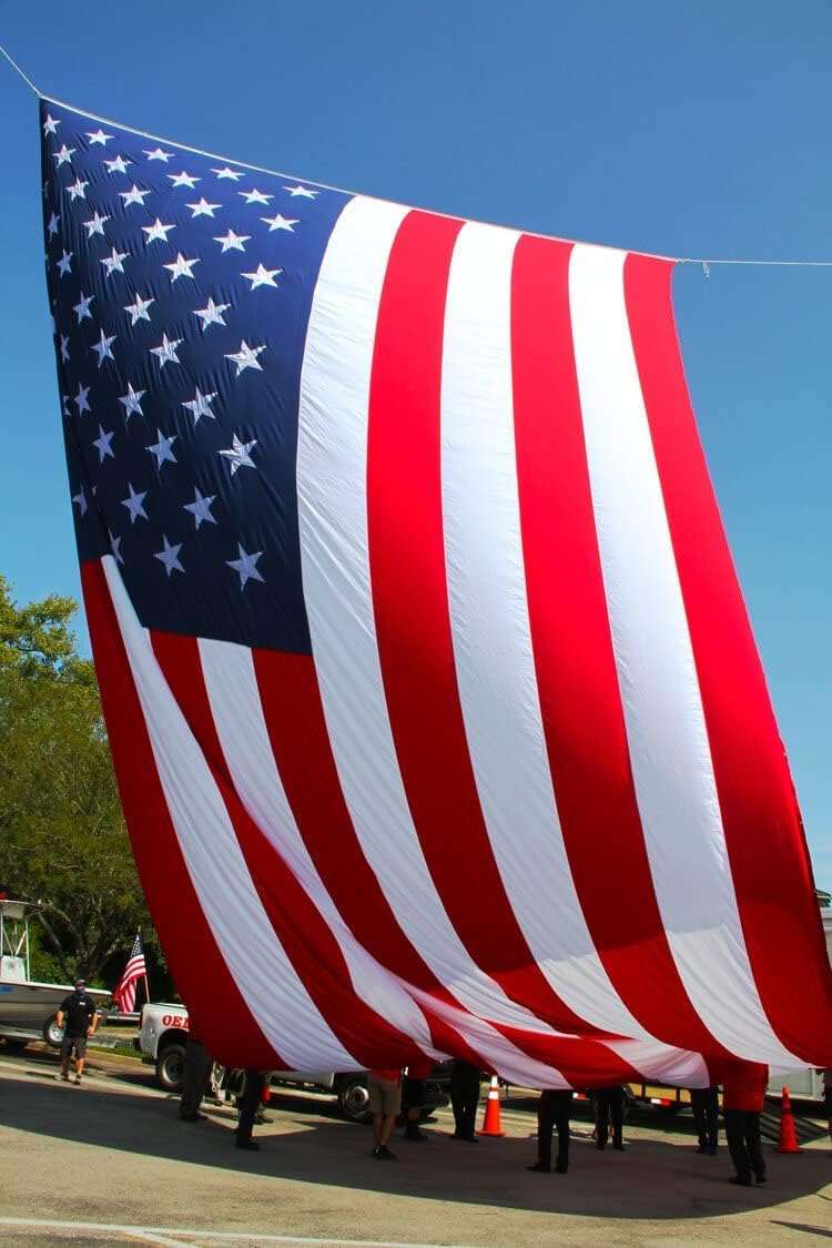 ROTERDON American Flags for Outside 15x25 FT, Embroidered Heavy Duty Large USA Flags for Outdoor High Wind, All Weather US Flag with 5 Brass Grommets and Sewn Stripes - Image 6