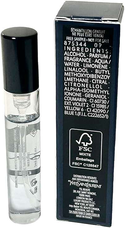 Yves Saint Laurent YSL Y Men SPRAY Perfume MINI SMALL TRAVEL SIZE 3 ml / 0.1 Fl oz - Image 3