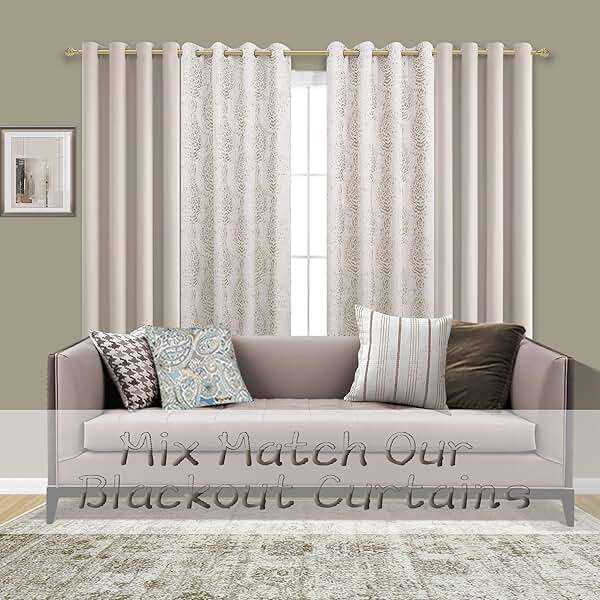 Taupe Geometric Curtains 84 Inches Long for Living Room 2 Panels 50% Blackout Window Design Moroccan Damask Patterned Neutral Contemporary Curtains for Dining Room Bedroom,Grey Tan Beige/Light Brown - Image 7