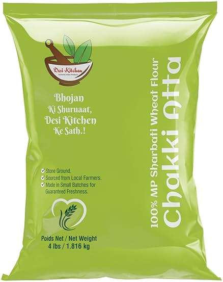 Desi Kitchen MP Sharbati Wheat Flour (Chakki Atta) 4lbs - Image 1