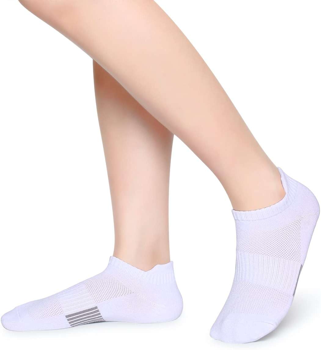Henwarry Women's 10 Pairs Athletic Running Low Cut Socks Thin Cotton Soft Ankle Tab Socks - Image 2