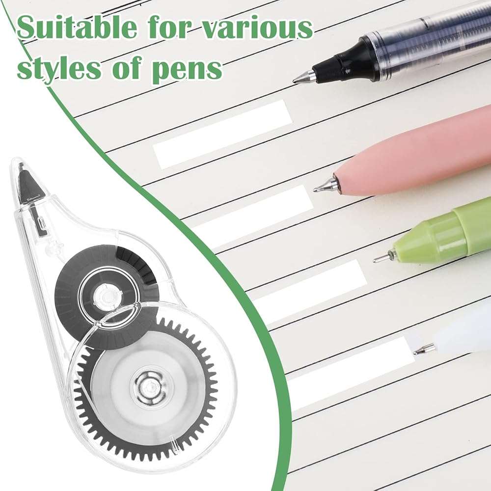 Auroray 36 Count Correction Tape with Protective Cap, 1/5 X 472 Inch Correction Tape Roller Easy to Use Applicator for Instant Corrections School Office Supplies - Image 6