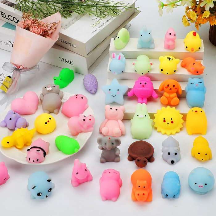 200 Pcs Mochi Squishy Toys, Kawaii Squishies Bulk Party Favors for Kids 4-8 8-12 Boys Girls Toddlers Teens, Gifts for Eastet Egg Fillers Birthday Party Classroom Prizes Goodie Bag Stuffers - Image 3