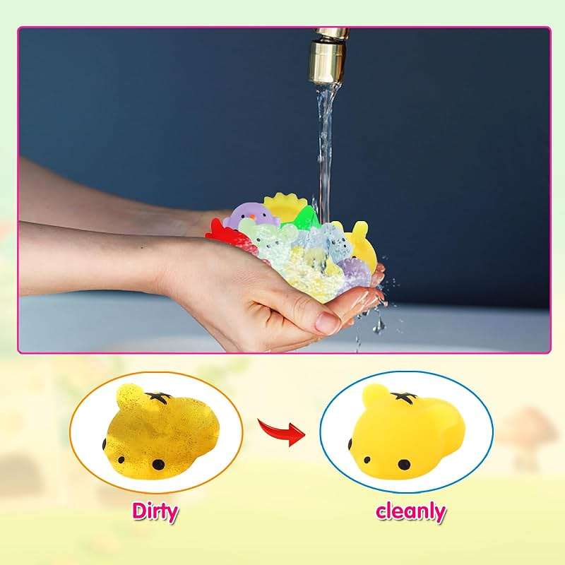 200 Pcs Mochi Squishy Toys, Kawaii Squishies Bulk Party Favors for Kids 4-8 8-12 Boys Girls Toddlers Teens, Gifts for Eastet Egg Fillers Birthday Party Classroom Prizes Goodie Bag Stuffers - Image 5