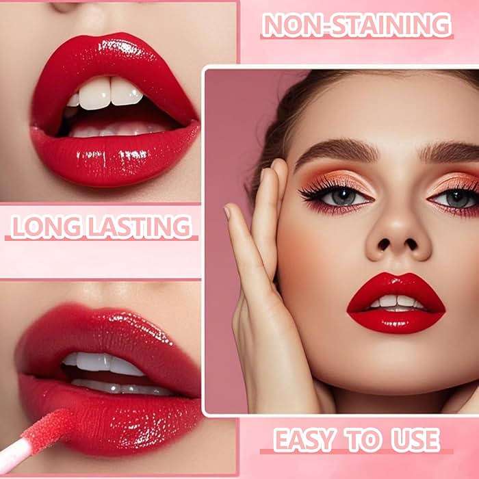 Lip Stain, 6 Colors Lip Tint Stain Mini Liquid Lipstick, Lip Stain Long Lasting Waterproof, Lip Gloss for Women, Makeup, Make Up, Makeup Set, Teen Girl Stuff, Cute Stuff, Maquillaje, High Pigment - Image 3