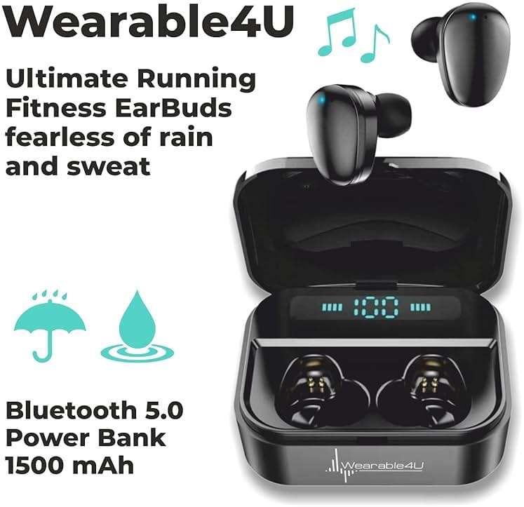 Wearable4U Garmin Forerunner 265 Music GPS Running 46 mm Smartwatch, Aqua with AMOLED 1.3 in Touchscreen Display Black Earbuds Bundle, Aqua +Blk EarBuds - Image 6