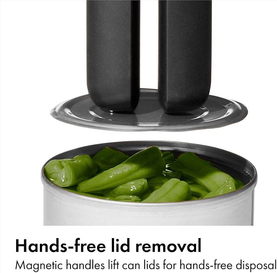 OXO Good Grips Lock & Go Can Opener, Manual Can Opener with Locking Arms and Easy-Release Button, Handheld Kitchen Gadget, Compact Kitchen Utensil for Everyday Use - Image 3