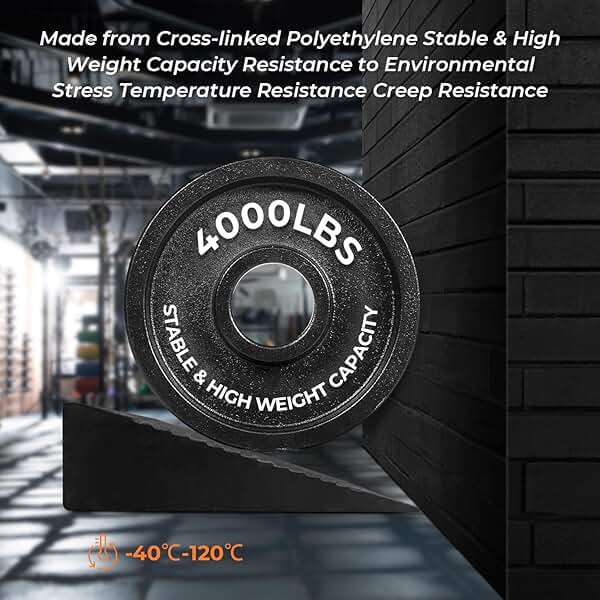 Actomall Squat Wedge Block - Large One-Piece Slant Board for Heel Elevated Squats, Knees Over Toes & Calf Stretches - Weightlifting & Recovery Training - Image 5
