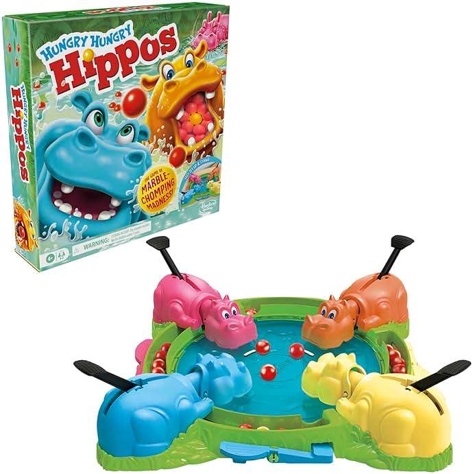 Hasbro Gaming Hungry Hungry Hippos Game for Preschoolers | Instant Marble Relaunch, Easy Set-Up & Storage| Ages 4 and Up | 2 to 4 Players | Kids Games - Image 14