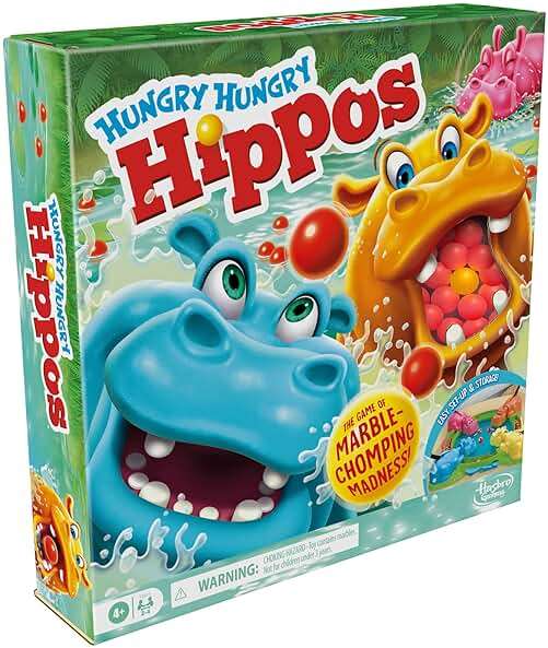 Hasbro Gaming Hungry Hungry Hippos Game for Preschoolers | Instant Marble Relaunch, Easy Set-Up & Storage| Ages 4 and Up | 2 to 4 Players | Kids Games - Image 15
