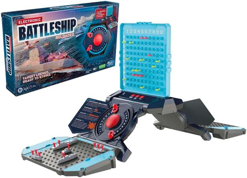 Hasbro Gaming Electronic Battleship Reloaded Board Game, Naval Combat Strategy Game with Sounds, Lights, Special Attacks, Ages 8 and Up, 1-2 Players - Image 1