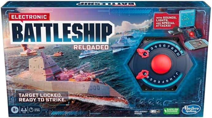 Hasbro Gaming Electronic Battleship Reloaded Board Game, Naval Combat Strategy Game with Sounds, Lights, Special Attacks, Ages 8 and Up, 1-2 Players - Image 4