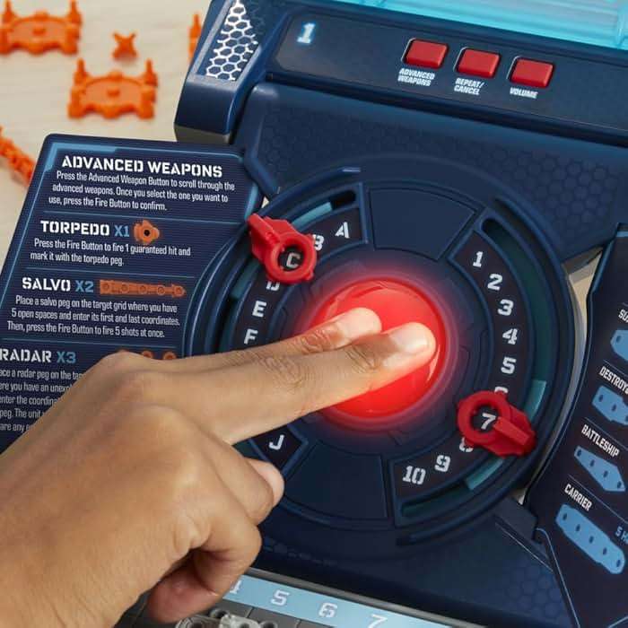 Hasbro Gaming Electronic Battleship Reloaded Board Game, Naval Combat Strategy Game with Sounds, Lights, Special Attacks, Ages 8 and Up, 1-2 Players - Image 5