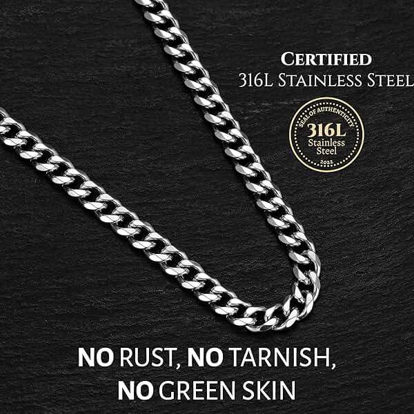 Love You This Much Promise Cuban Chain Necklace for Him, 7mm Thick, Sentimental Gift for Him, BF Gift for Birthday, Gift Ideas for Boyfriend - Image 8