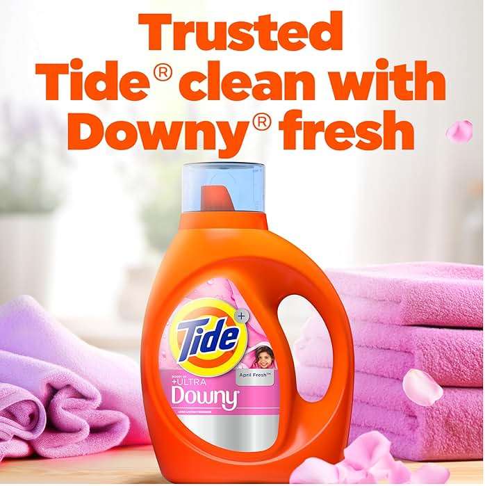 Tide Plus Boost of Ultra Downy Liquid Laundry Detergent, April Fresh Scent, 132 fl oz, 94 Loads, Laundry Detergent Liquid with Long-Lasting Freshness - Image 3