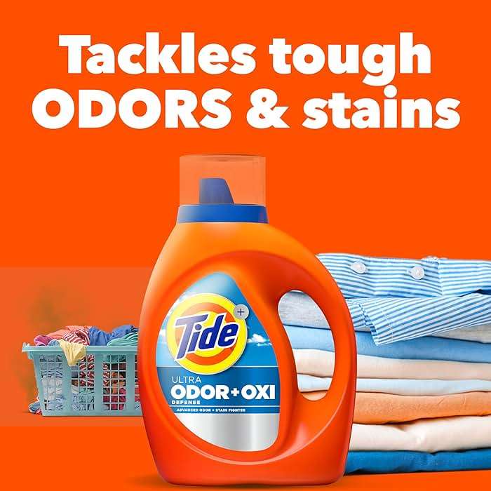 Tide Ultra Odor Defense Plus Oxi Liquid Laundry Detergent, 132 fl oz, 94 Loads, Advanced Odor and Stain Fighting Laundry Detergent Liquid - Image 3