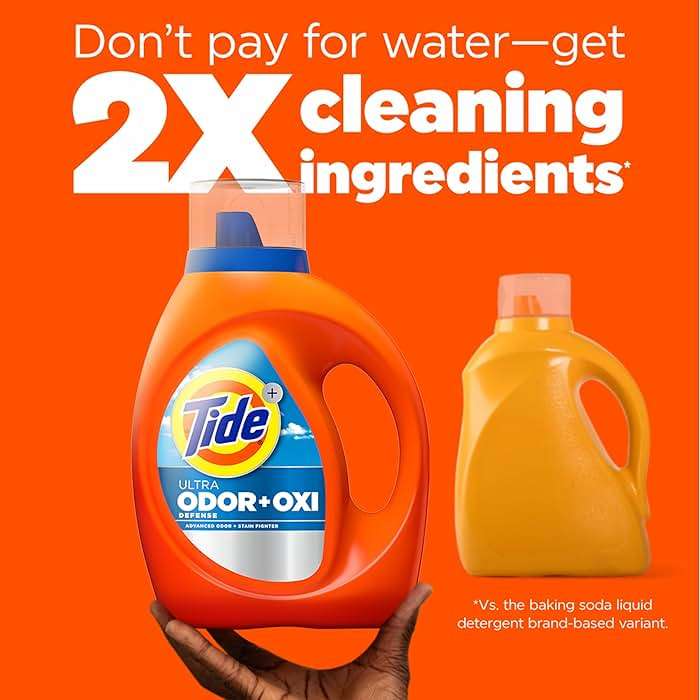 Tide Ultra Odor Defense Plus Oxi Liquid Laundry Detergent, 132 fl oz, 94 Loads, Advanced Odor and Stain Fighting Laundry Detergent Liquid - Image 6