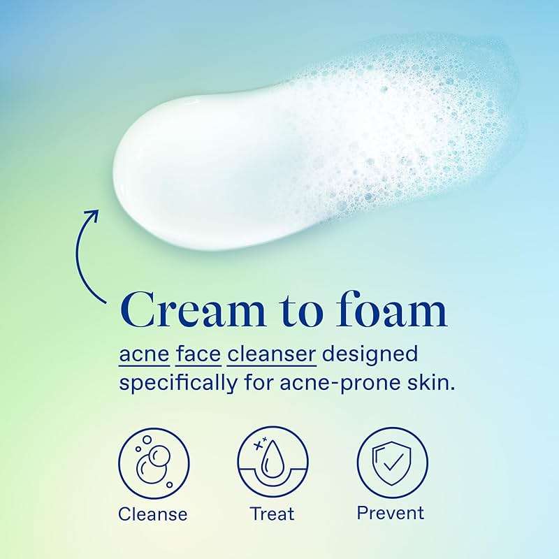 Differin Acne Face Wash with 10% Benzoyl Peroxide, Maximum Strength OTC Acne Foaming Cleanser, Fast Acting Acne Treatment for Face and Body, 5 oz. - Image 4