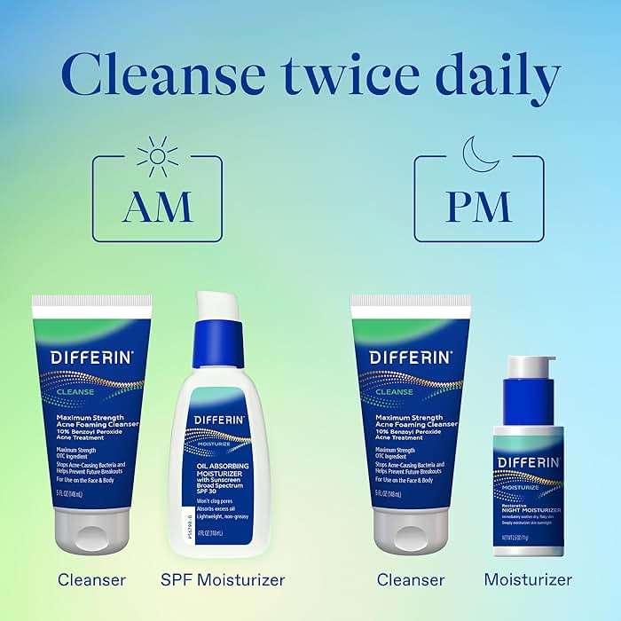 Differin Acne Face Wash with 10% Benzoyl Peroxide, Maximum Strength OTC Acne Foaming Cleanser, Fast Acting Acne Treatment for Face and Body, 5 oz. - Image 6