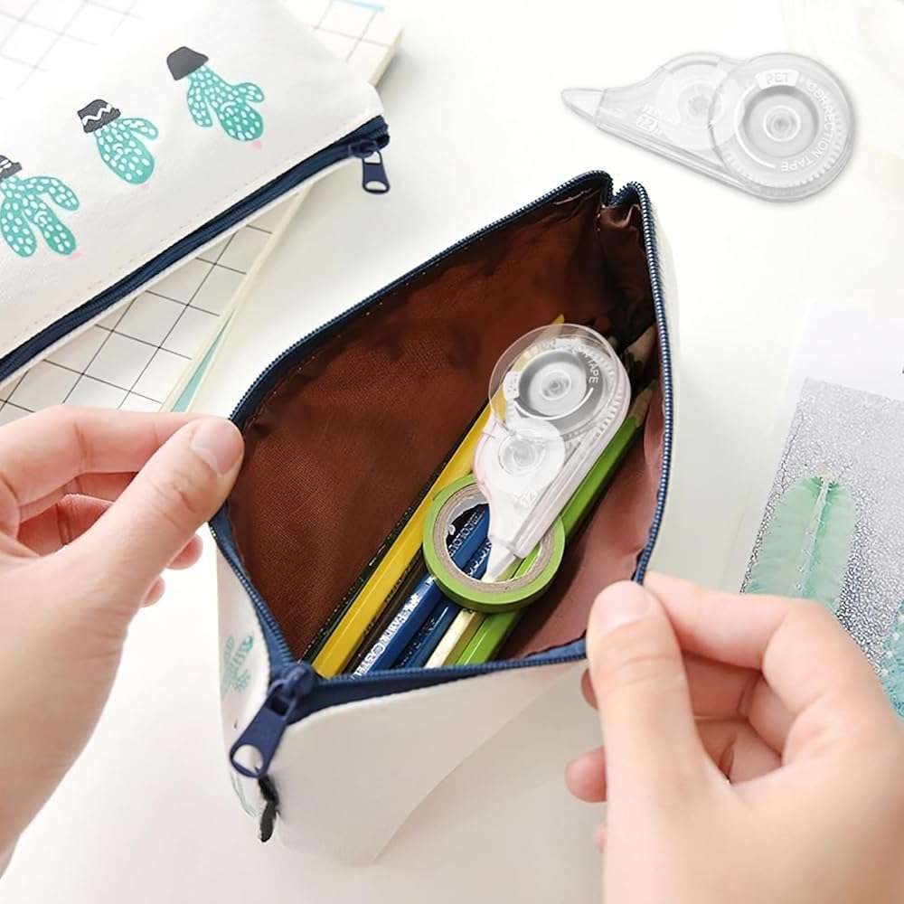 JEFURE 12 Pcs Correction Tape, 39.4 Ft White Wrong Out Tear-Resistant Bulk, Instant Corrections Easy To Use Applicator for School, Office, Note Taking, Journal (Tape Width 0.2 in, Clear) - Image 6