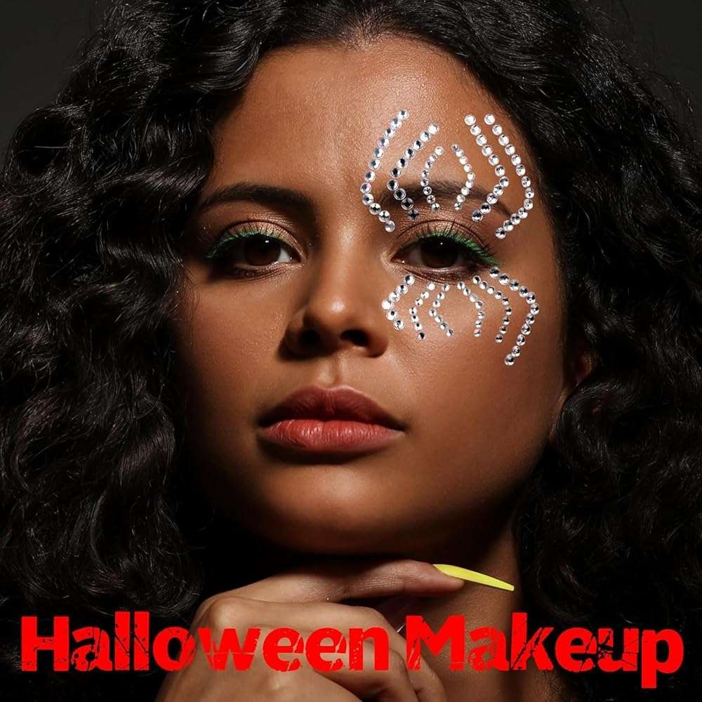 Teenitor Face Gems Self Adhesive Face Gems and Pearls for Makeup, Festival Jewels for Halloween Rave Accessories Hair Gems, Rhinestone Stickers for Face, Eye, Makeup, Body - Image 4