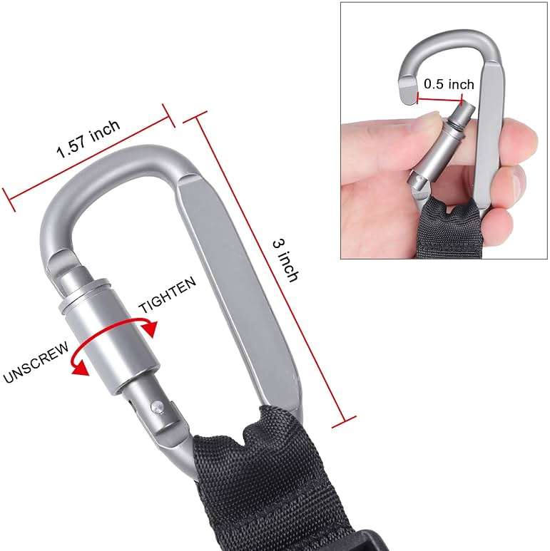 Vividwise Luggage Straps, Add a Bag Luggage Strap Jacket Gripper, Luggage Straps Carry-on Baggage Suitcase Straps Belts Travel Accessories (Black, Hook x 1) - Image 3