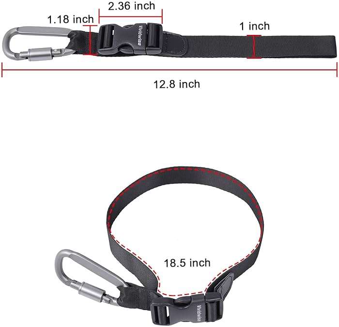 Vividwise Luggage Straps, Add a Bag Luggage Strap Jacket Gripper, Luggage Straps Carry-on Baggage Suitcase Straps Belts Travel Accessories (Black, Hook x 1) - Image 4