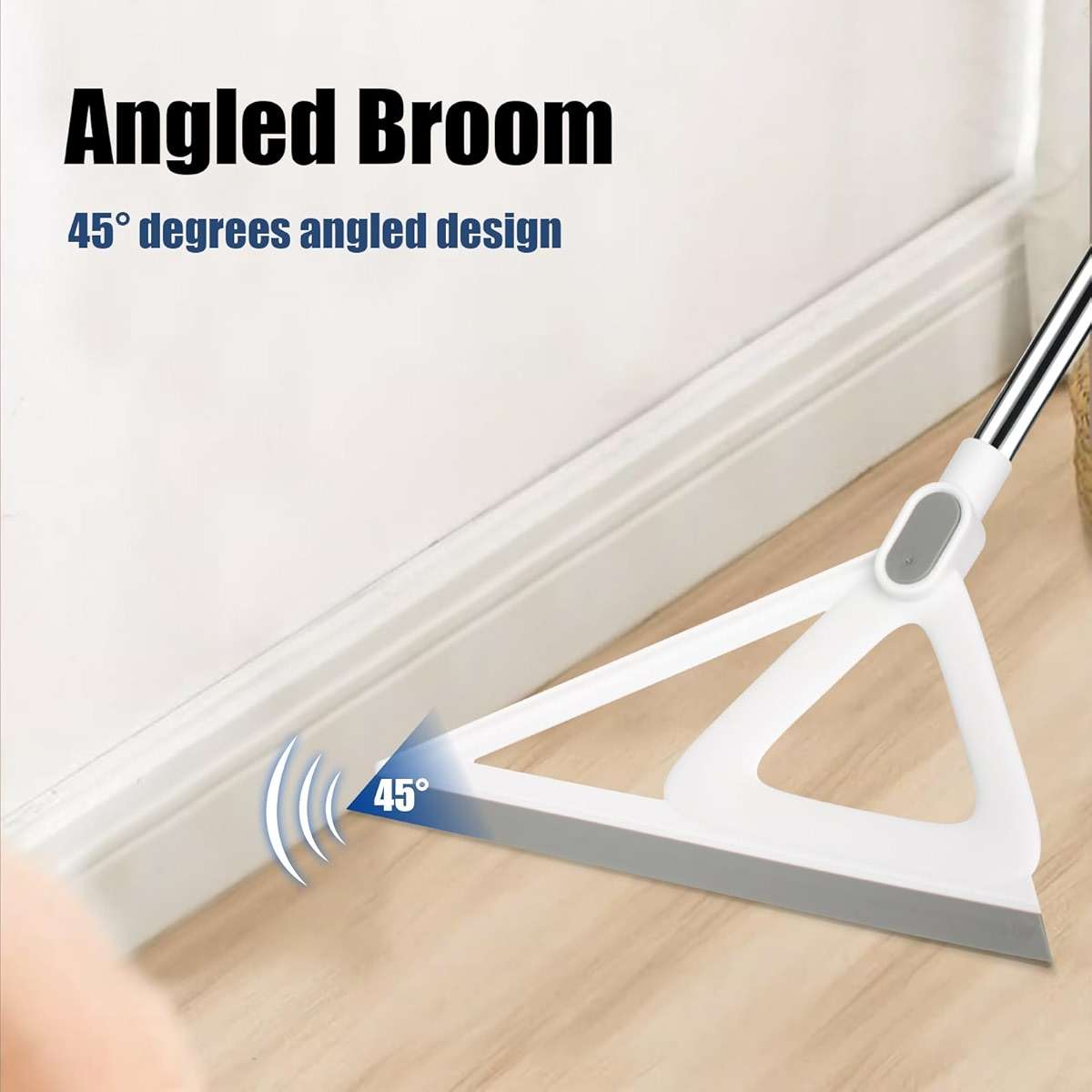 XXFLOWER Multifunction Silicone Broom，Squeegee Broom Sweeping Water and Pet Hair，Rubber Broom Sweeper for Floor Bathroom Kitchen Shower，Rugs，Glass Windows（White） - Image 5