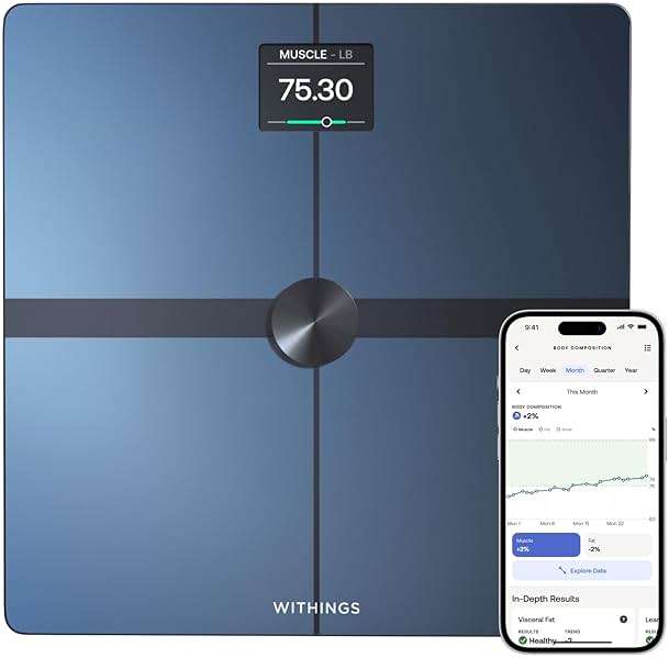 WITHINGS Body Smart - Accurate Scale for Body Weight and Fat Percentage, Body Composition Wi-Fi and Bluetooth Weight Scale, Baby Weight Scale, Smart Scale Apple Health Compatible, Bathroom Scale - Image 1