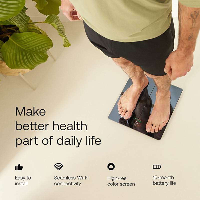 WITHINGS Body Smart - Accurate Scale for Body Weight and Fat Percentage, Body Composition Wi-Fi and Bluetooth Weight Scale, Baby Weight Scale, Smart Scale Apple Health Compatible, Bathroom Scale - Image 4