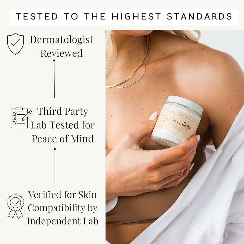 Amallow 100% Grass Fed Beef Tallow for Skin Care - Face + Body - Whipped Moisturizer for Sensitive Skin - Natural Lotion, 4 FL. oz. (Unscented) - Image 5