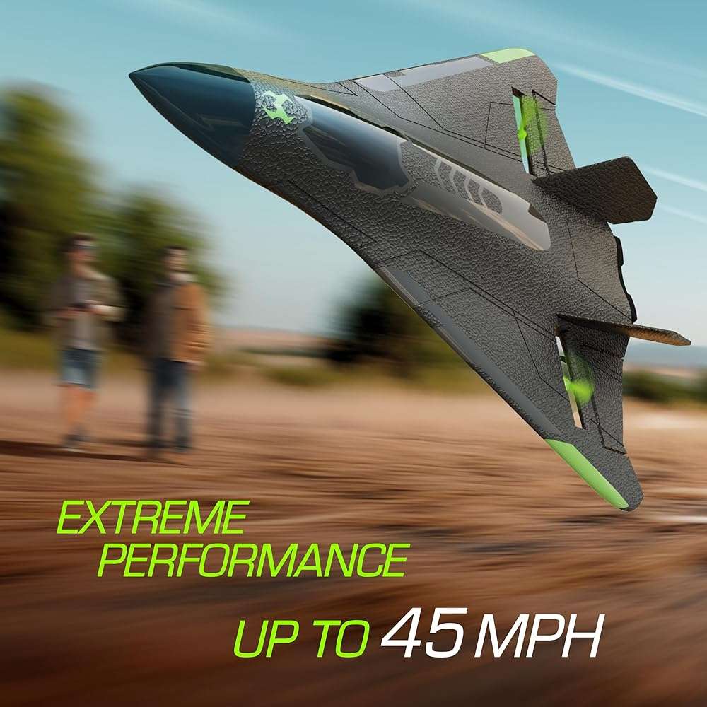 Sky Viper Vector Performance RC Plane, up to 45 MPH, 1-Touch Stunts, Rechargeable Battery - Image 2