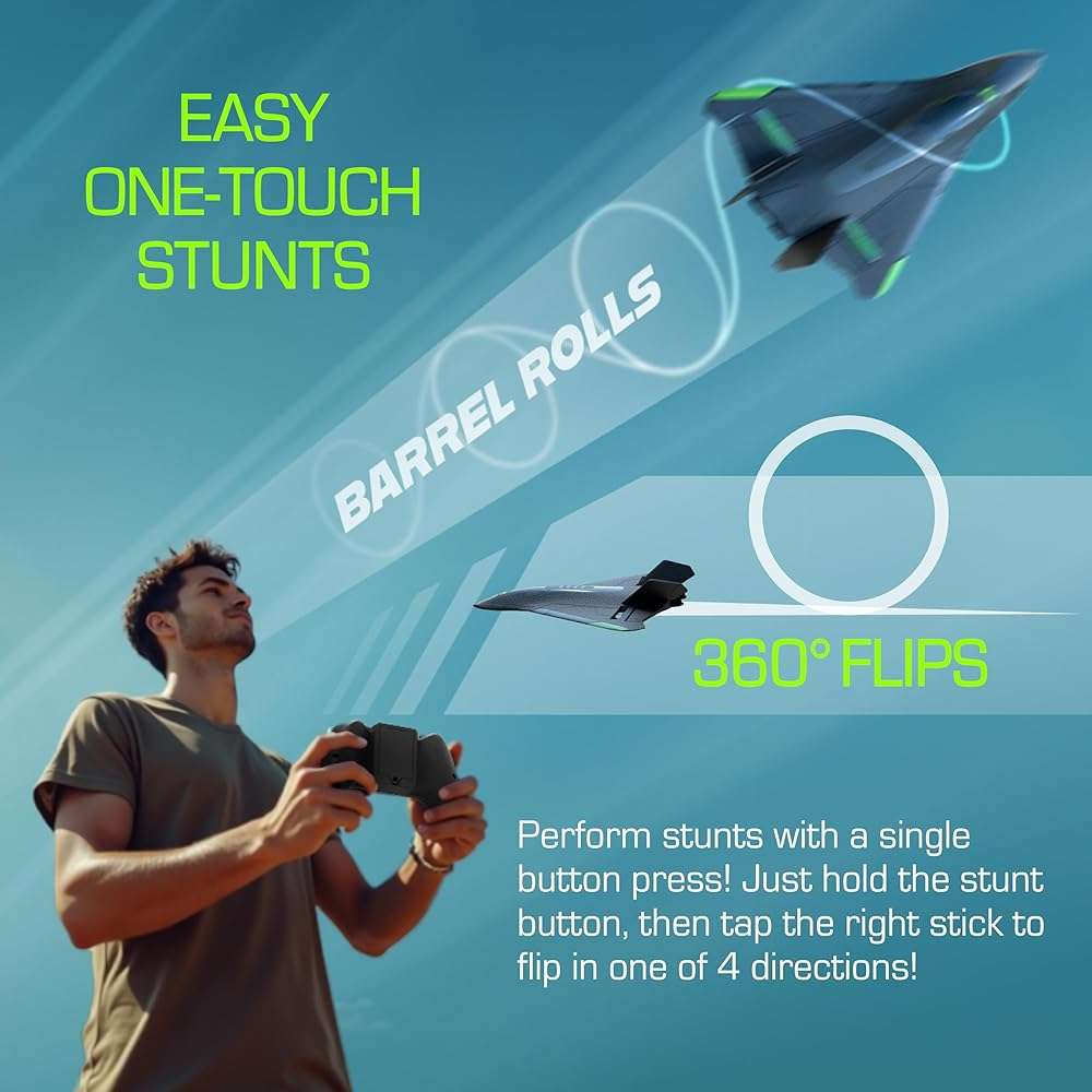 Sky Viper Vector Performance RC Plane, up to 45 MPH, 1-Touch Stunts, Rechargeable Battery - Image 5