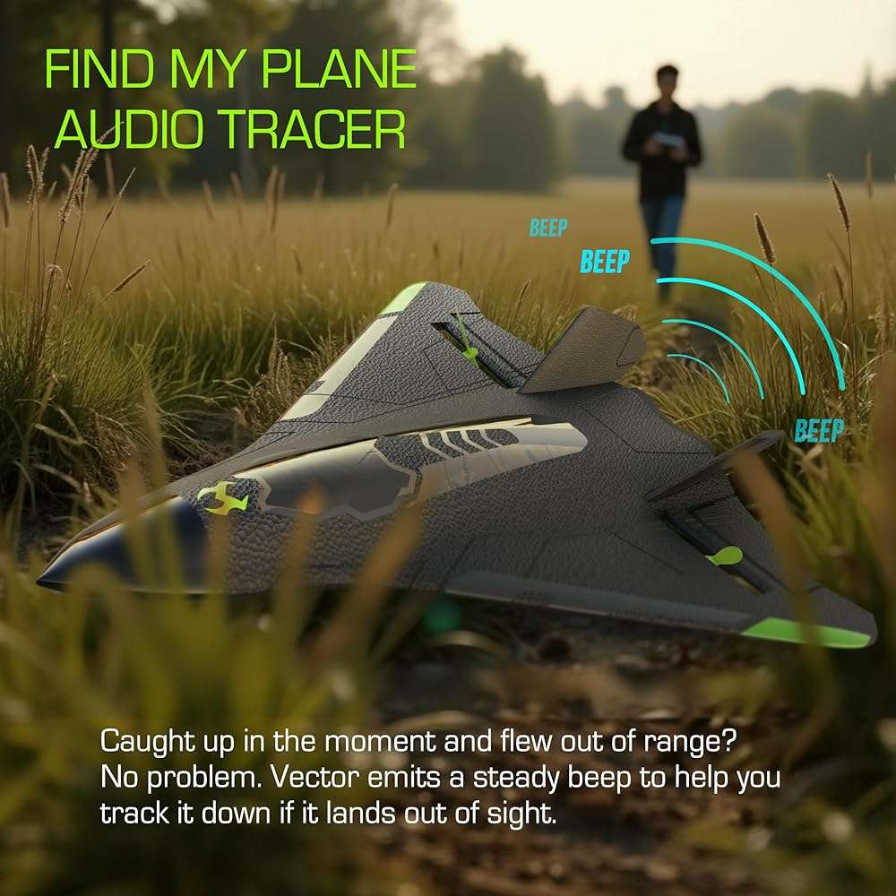 Sky Viper Vector Performance RC Plane, up to 45 MPH, 1-Touch Stunts, Rechargeable Battery - Image 7