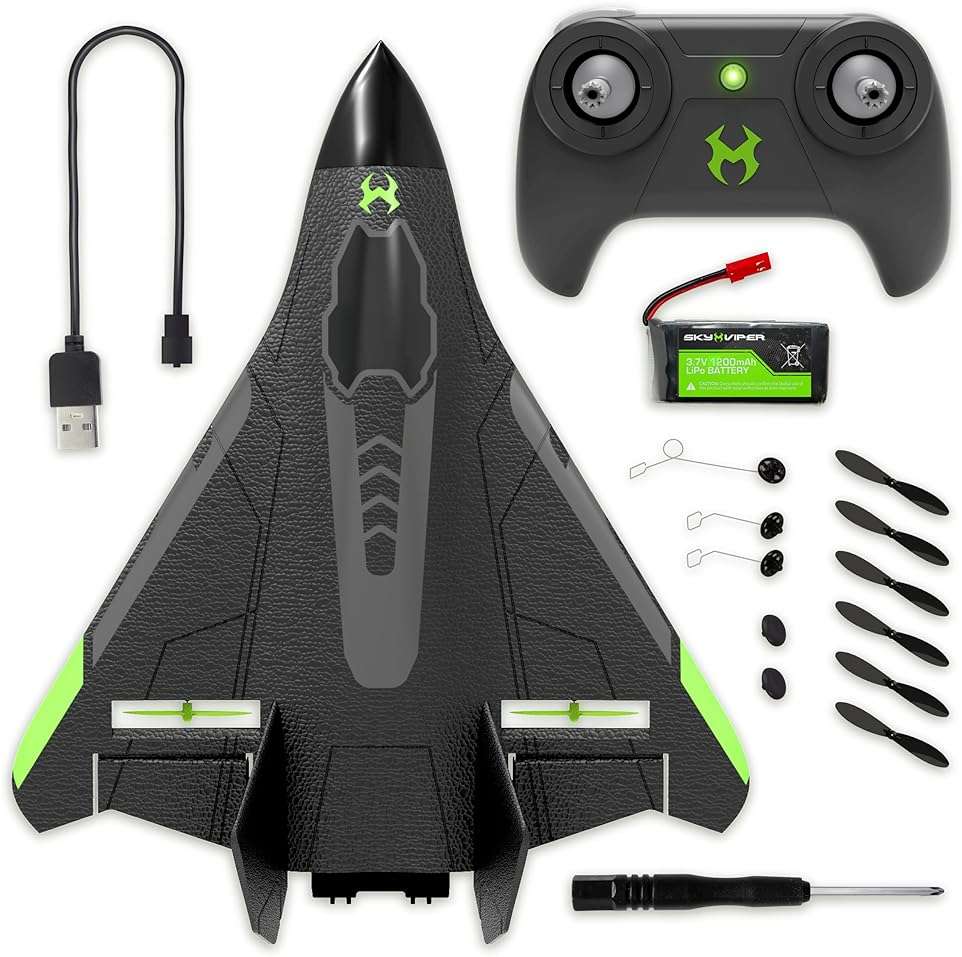 Sky Viper Vector Performance RC Plane, up to 45 MPH, 1-Touch Stunts, Rechargeable Battery - Image 8