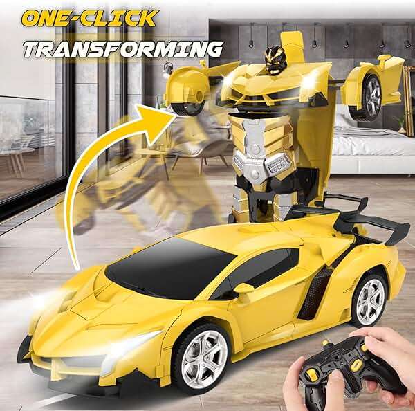 Britik Transform Remote Control Car Toy for Kids 4 5 6 7 8, Remote Control Car for Boys 4-7, Transform Cars for Boys 4-6, Toy Car 5 Year Old Boy, Toys for 3 4 5 6 7 8 9 10 11 12 Years Old Boy - Image 4