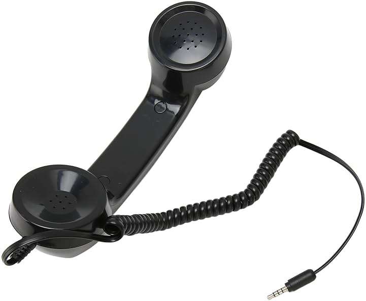 Retro Phone Handset, Handheld Cell Phone Receiver Radiation Proof Operation for Computers (Black) - Image 1