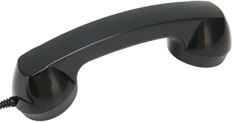 Retro Phone Handset, Handheld Cell Phone Receiver Radiation Proof Operation for Computers (Black) - Image 9