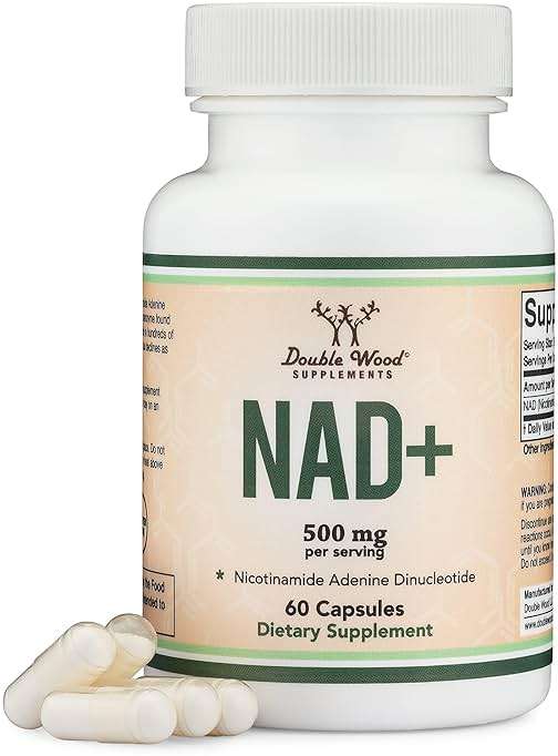 Double Wood Supplements NAD+ Anti Aging & Cell Regeneration | 500mg of 95% Pure NAD Plus Per Serving, 30 Day Supply | Similar to Nicotinamide Riboside | Third Party Tested, Vegan Safe, Non-GMO - Image 1