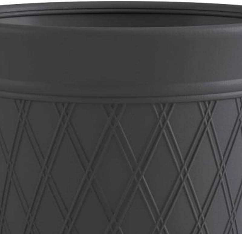 Suncast Lattice Hose Pot for Outdoor Garden Storage, Peppercorn - Holds 300 ft Expandable or 50 ft Standard 5/8" Vinyl Hoses, Resin Hideaway Organizer with Drainage and Water Supply Port - Image 7