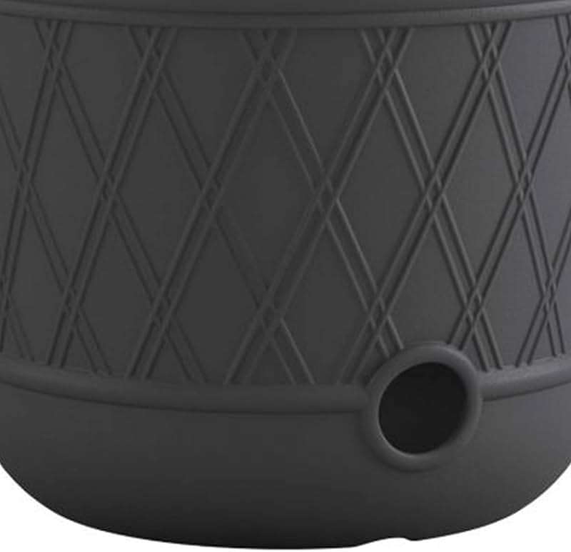 Suncast Lattice Hose Pot for Outdoor Garden Storage, Peppercorn - Holds 300 ft Expandable or 50 ft Standard 5/8" Vinyl Hoses, Resin Hideaway Organizer with Drainage and Water Supply Port - Image 8