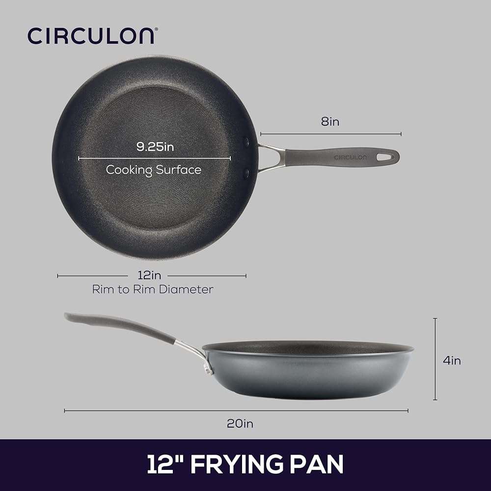 Circulon A1 Series with ScratchDefense Technology Nonstick Induction Frying Pan/Skillet, 12 Inch, Graphite - Image 3