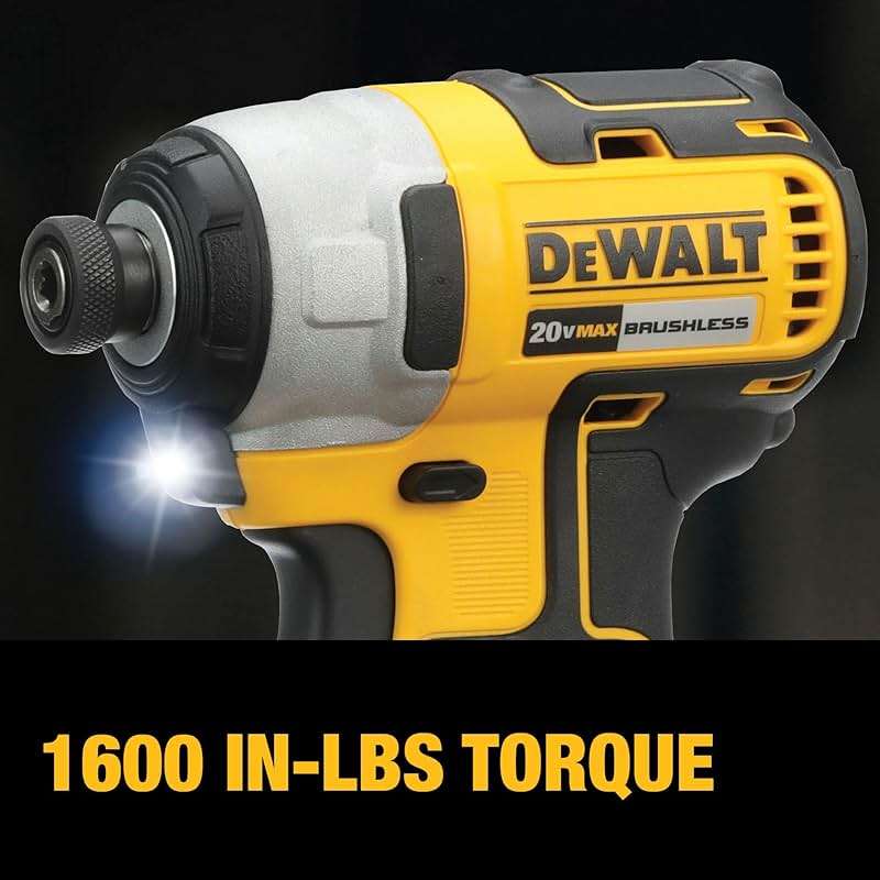 DEWALT 20V MAX Cordless Drill and Impact Driver, Power Drill Brushless 2-Tool Power Tool Combo Kit, Includes 2 Batteries, Charger and Bag (DCK277D2) - Image 6