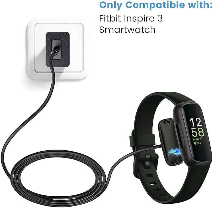weishan Charger Replacement for Fitbit Inspire 3 Fitness Tracker - USB Magnetic Charging Cable Cord with Adapter Accessories for Smartwatch, 3.3ft - Image 2