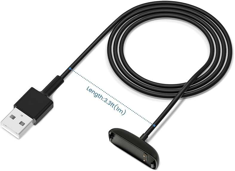 weishan Charger Replacement for Fitbit Inspire 3 Fitness Tracker - USB Magnetic Charging Cable Cord with Adapter Accessories for Smartwatch, 3.3ft - Image 7