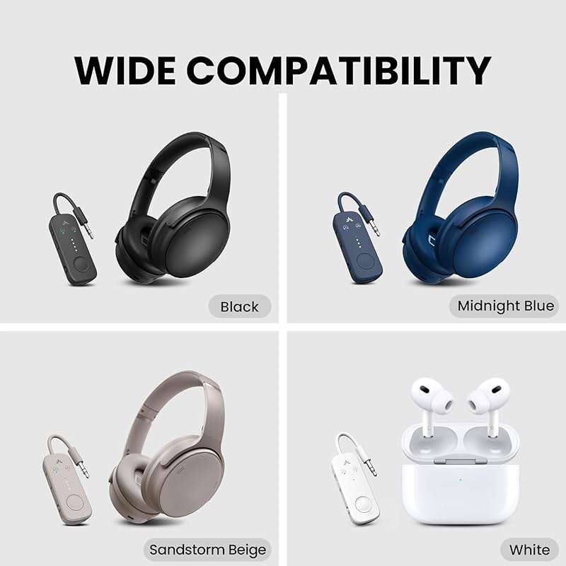 Avantree Relay – Airplane Bluetooth Adapter for 2 AirPods or Headphones | Qualcomm Chipset, 25hrs Play Time, aptX Adaptive & HD Audio, 3.5mm AUX Transmitter for Bose, Flight, Travel & Gym - Image 5