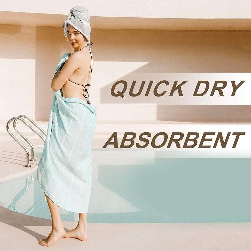 4 Packs Turkish Beach Towel Pool Swim Towels Set Bulk Soft Cotton Extra Large Sand Free Quick Dry Thin Lightweight Travel Vacation Essentials Cruise Accessories Must Haves Clearance Sandless Oversized - Image 5