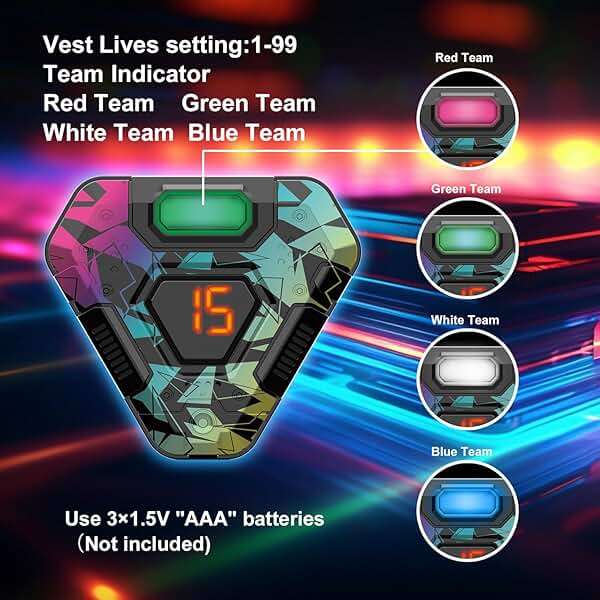 Laser Tag Set of 2, Lazer Tag Game for Kids Indoor & Outdoor Play, Gift Ideas for Kids Teens and Adults, Cool Toys for Teenage Ages 8 9 10 11 12+Year Old Boy & Girls - Image 5